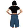 thumbnail image 4 of Women's Denim Shorts Elastic Waist Bermuda Short Jeans with Pockets Wide Leg Shorts Loose Fit Knee Length Shorts Casual Beach Shorts 2026 Summer Beach Vacation Outfits, 4 of 9