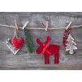 thumbnail image 3 of GreenDecor 7x5ft Christmas Backdrop String Red Reindeer Red Berry Wood Tree Pine Twigs Rustic Wood Plank Xmas Photography Background Kids Children Adults Photo Studio Props, 3 of 5