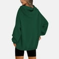 thumbnail image 3 of Womens Oversized Hoodies with Front Pocket Cotton Fleece Lined Winter Fall Casual Pullover Top Hooded Sweatshirt (S, Green), 3 of 6