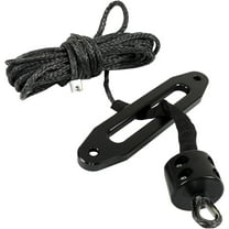 HOSTIC Synthetic Winch Rope Cable, 1/4IN x 50FT Winch Rope Line Cable, 8500LBS Winch Line with Aluminium Winch Guide Stopper Hook for ATV UTV SUV (Black)