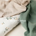thumbnail image 4 of Gllquen Baby Muslin Cotton Bassinet Sheets 3-Pack for Newborn Infant Baby Boys Girls Hourglass Oval Rectangular Cradle Pad Sheets 33"X17", Leafy Green, 4 of 10