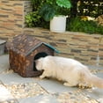 thumbnail image 4 of Maison de Chat Extérieure pour Chats d'Hiver Isolée Imperméable Chaude Résistante aux Intempéries Lit pour Petit Chien Marron Carré, 4 of 5