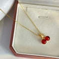 thumbnail image 5 of SSKFHGI Fashion RedCherry Pendant Necklace Earrings Women Sweet New and Cute, 5 of 8