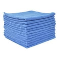 thumbnail image 2 of All-Purpose Utility Terry Weave Microfiber Towels, 240gsm, 16"x16", Blue, 12-Pack, 2 of 5