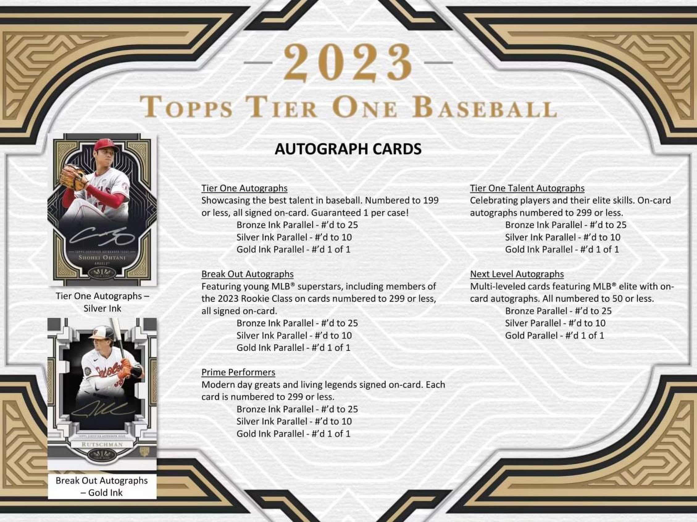 Topps 2023 MLB Tier One Baseball HOBBY Box Trading Card- 2 