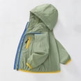 thumbnail image 5 of Boys Lightweight Windbreaker Jacket UPF 50+ Sun Protection, Hooded Breathable Jacket for Kids Outdoor Play & Sports, Sage Green,Size 6-7 T, 5 of 6