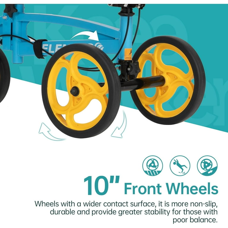 ELENKER Knee Scooter Steerable Knee Walker Crutch