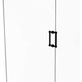 thumbnail image 1 of Contemporary 8 Inch Back to Back Shower Door Pull with Dotted Accent - 404D-8BB-BKM, 1 of 1