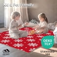 thumbnail image 4 of ODIKA 2'x3' Machine Washable Non-Slip Area Rug, Snowflake Cascade Design with Festive Botanical Motifs and Whimsical Accents High Traffic Rug with Pad, Red, 502129, 4 of 8