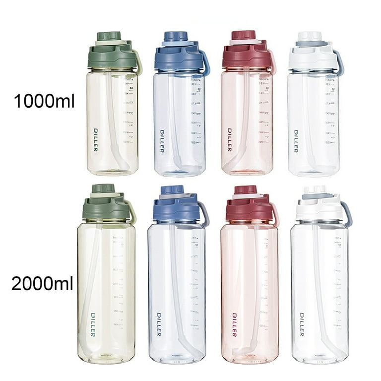 IXTIX Sports Water Bottles with Straw 2000 ML Large Capacity