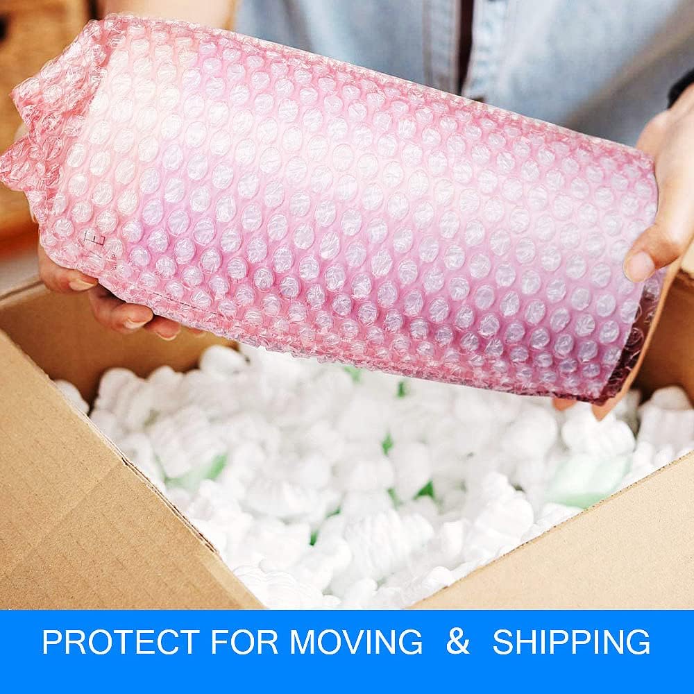 Bubble Cushioning Wrap Rolls 2-Pack, 12 Inch x 72 Feet 3/16" Air Bubble, Bubble Moving Wrap for Packing, Moving Supplies, Small business