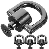 SHOWERORO D Rings Rivet 4Pcs for Handbag Hardware Small D Shape Metal Buckle Style Artisans