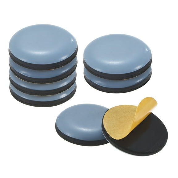 Uxcell 8 Pack Furniture Sliders 1" Diameter Polytetrafluoroethylene Pad Self-Adhesive Mover Glides Grey