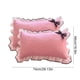 thumbnail image 3 of CaiYueKe Lace Ruffled Pillowcases Set of 2 - Brushed Soft Decorative Bow Rose Print Pillow Covers for Bedroom Sofa Couch, Elegant Pillow Shams for Home Decor, 3 of 7