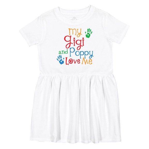 Inktastic My Gigi and Poppy Love Me Girls Toddler Dress