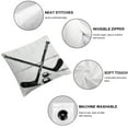 thumbnail image 4 of COMIO Hockey Sports Decorations Pillow Covers Throw Pillows Covers for Outdoor Couch Sofa Living Room Abstract Black Silhouette Couch Pillows Cushion Cover&nbsp;2pc, 4 of 6