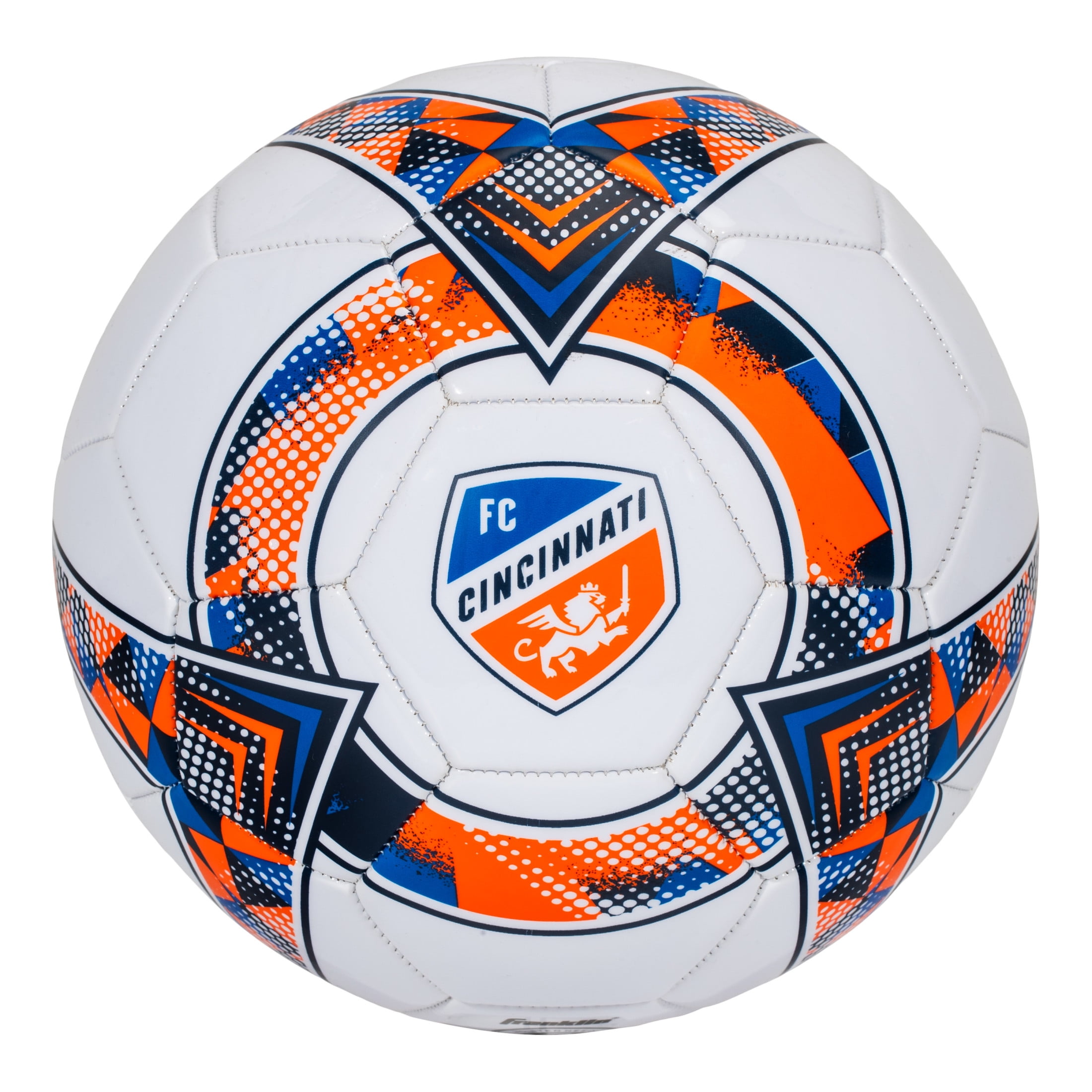 Franklin Sports MLS FC Cincinnati Soccer Ball - Official Size 5 Soccer Ball - Regulation Size + Weight Soccer Ball for Kids + Adults - Boys + Girls Soccer Ball - Air Pump Included