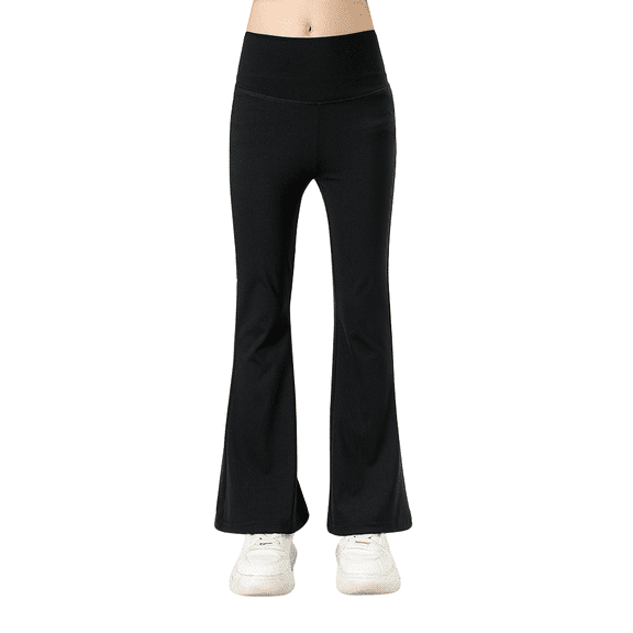Ingzy Girls High Waisted Leggings Flare Pants Kids Yoga Pants Athletic Activewear Youth Bell Bottoms Casual Pants