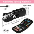 thumbnail image 2 of ABS Plastic Handheld Sewing Machine for Quick Repair Ergonomic Versatile Mini Sewing Machine for Quilting Enthusiast Beginner-black-, 2 of 11