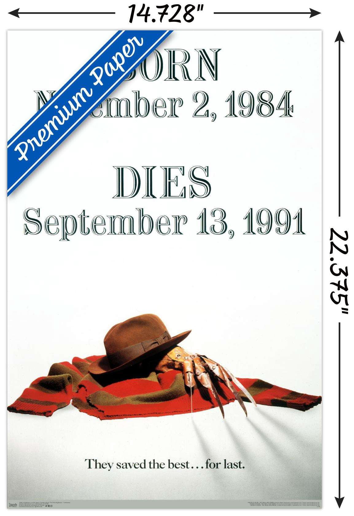 Nightmare On Elm St: Freddy's Dead: - Tombstone Wall Poster, 14.725" x 22.375"