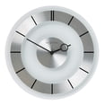 thumbnail image 1 of Nextime Unek Goods Retro Wall Clock in Glass and Stainless Steel, Round, Battery Operated, 1 of 2