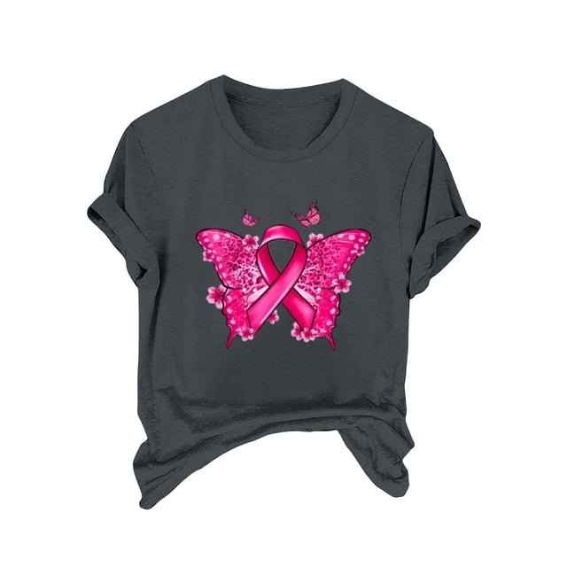 Blusas de Manga Corta para las Mujeres Divertida Impresión Cuello Redondo Camiseta Vintage, Blusas de Primavera para las Mujeres