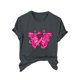 thumbnail image 2 of Fiudx Ofertas Flash Artículos En Oferta Blusa de Manga Corta con Estampado de Moda para Mujer, Divertida Camiseta con Cuello Redondo, 2 of 4