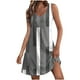 thumbnail image 1 of Vestido de Verano para Mujeres, Vestido Casual de Cuello en V sin Mangas de Impresión de Bolsillo de Moda Hecho de Poliéster Ligero para Primavera Verano, Vestido de Verano Casual, 1 of 5