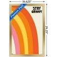 thumbnail image 3 of Hey Happy - Stay Groovy Wall Poster, 14.725" x 22.375" Framed, 3 of 5