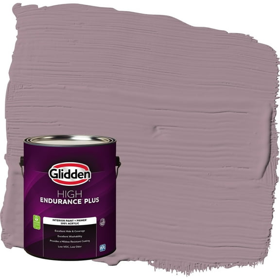 Glidden HEP Gothic Amethyst / Purple Flat Interior Paint with Primer, 1 Gallon