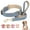 Blue, variant on Beirui Soft Padded Leather Dog Collar and Leash Solid Adjustable Collar for Bulldog S-L