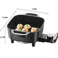 thumbnail image 6 of AORAN KITCHEN Electric Frying Pan with Lid, Multifunctional Skillet for Frying, Grilling, Boiling & Cooking, Nonstick, Compact, Easy-to-Clean, Adjustable Temp Control Black, 6 of 6