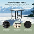 thumbnail image 5 of WestinTrends Ashore Outdoor HDPE 36" Square Patio Dining Table with Umbrella Hole, Black, 5 of 16