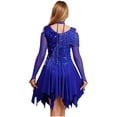 thumbnail image 3 of Haitryli Latin Dance Dress for Women Sequin Tassel Cocktail Dresses Cha Cha Tango Ballroom Dress with Choker Royal Blue M, 3 of 7