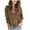 Brown, variant on WRKEKC Women's Deep V Neck Button Cardigan Sweater Open Front Knit Jacket Long Sleeve Fall Cover Up Cozy Womens Sweater