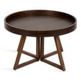 thumbnail image 3 of Kate and Laurel Avery Midcentury Round Coffee Table, 30 x 30 x 18, Walnut Brown, Decorative Modern Coffee Table for Storage and Display, 3 of 10