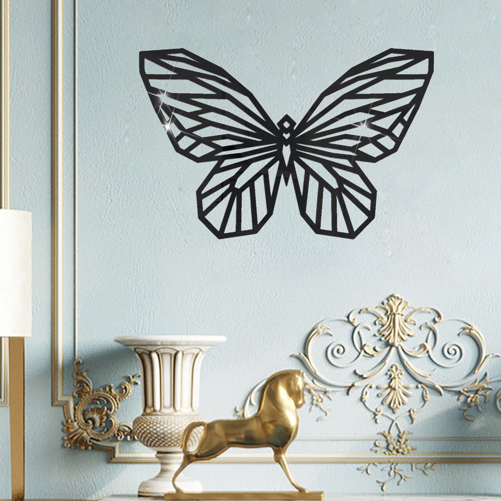 RoomMates 3D Gold Butterflies Peel & Stick Mirrors