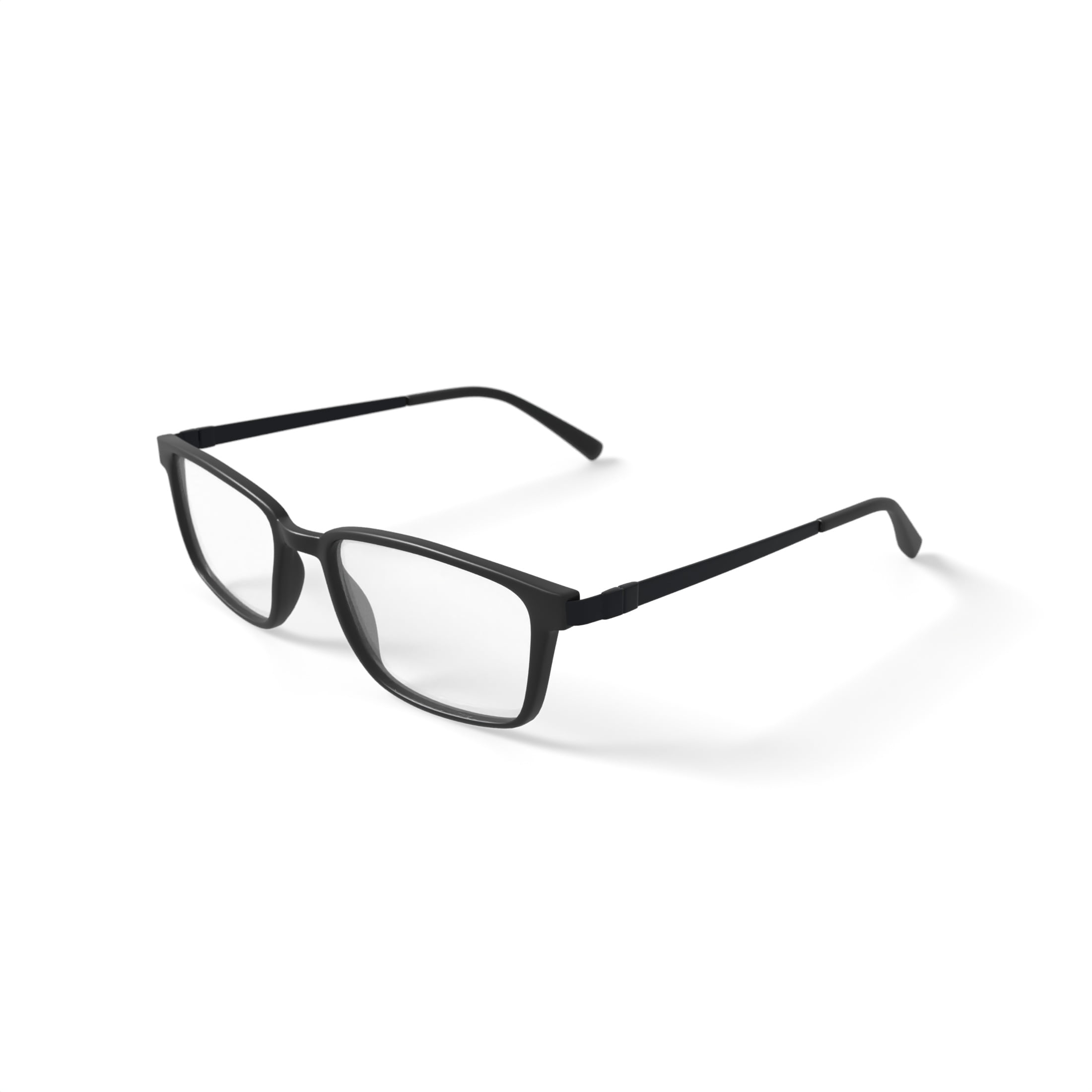Bio Eyes Men's Wilder Rectangular Prescription Eyeglasses with Case, Matte Black