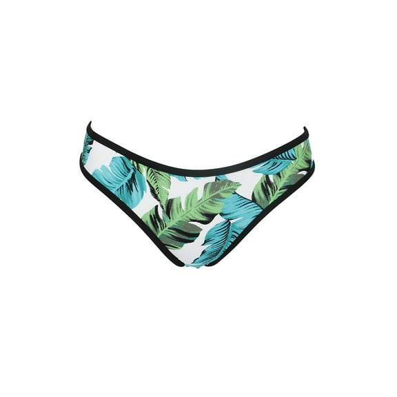 Hula Honey Green White Torrid Tropics Palm-Print Hipster Bikini Bottom S
