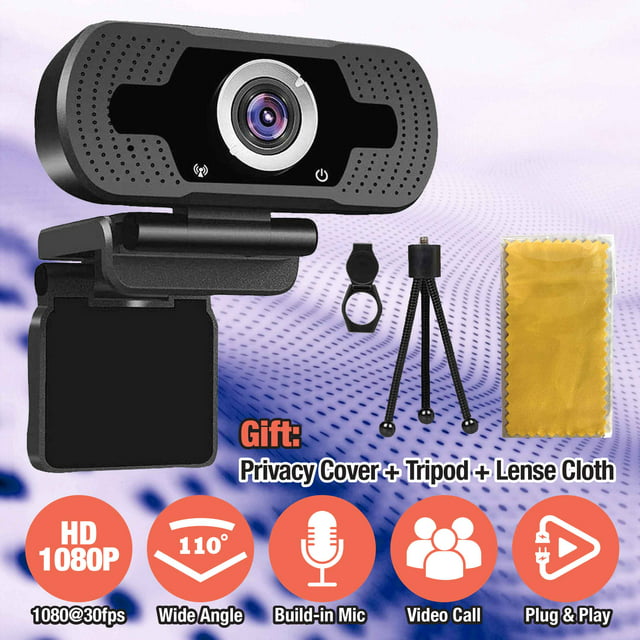 USB Webcam 1080P Full HD Web Cameras for Computers Desktop & Laptop PC for Video Calling, Conferencing, Gaming (CAM-WEB-2MP-168)