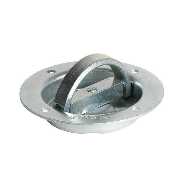 10 D Ring Tie Down Anchors Rotating Recessed Pan Fitting To Secure Cargo Loads In Trucks Trailers Flatbeds Heavy Duty Tiedown D Rings Swivel 360 Degrees Working Safe Limit 1 666 Pounds Walmart Com