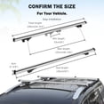 thumbnail image 4 of For Chevy Equinox LT Sport 53" Roof Rack Cross Bars Luggage Cargo Carrier w/Keys, 4 of 9
