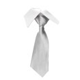 thumbnail image 2 of Cmunyle Cream White Mens Business Dress Tie - 8Cm Wide Solid Color Polyester Necktie For Formal Occasions And Office Wear - One Size Fits Most - Length 57 Inches, 2 of 4