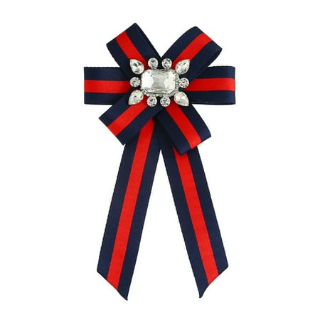 Brooches For Dresses - Hot sale Brooches Pin Bow Tie Pre Tied Neck Tie Shirt Dress Collar For Women Girl