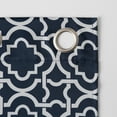 thumbnail image 4 of Sun Zero Barnett Trellis Blackout Grommet Curtain Panel, 40"X95", Navy, 4 of 9