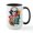 White/Black Inside, variant on - A Skeletal Figure With A T Shirt Featuring - 15 oz Ceramic Large White Novelty Mug
