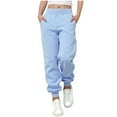 thumbnail image 4 of HOMADLES Jogger Pants for Girls Parachute Baggy Elastic Waist Casual School Uniform Joggers Sweatpants Light Blue 11 T, 4 of 4