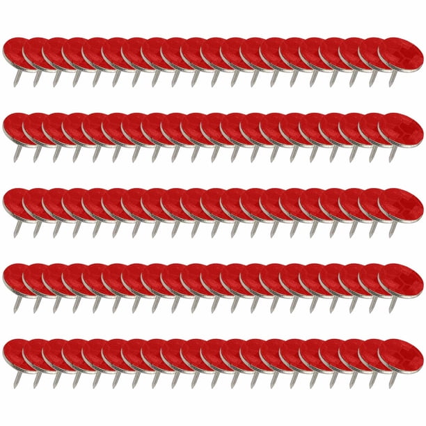Outdoor Reflective Flat Head Nails At Night Multi-specification Five-color Optional Round Nails Fixed By Field Night Marks