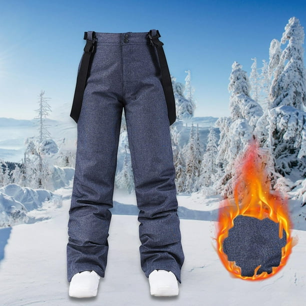 DYNWAVECA Ski Pants Ski Trousers Insulated Warm Windproof Men Women Ski Bib  Overalls Snowboard Pants for Camping, Fishing, Sled Skiing M 