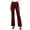 Wine, variant on Qgtaibl High Waisted Flare Work Pants for Women Double Button Slim Fit Dress Trousers with Pockets Solid Color Business Casual Pants Brown XL